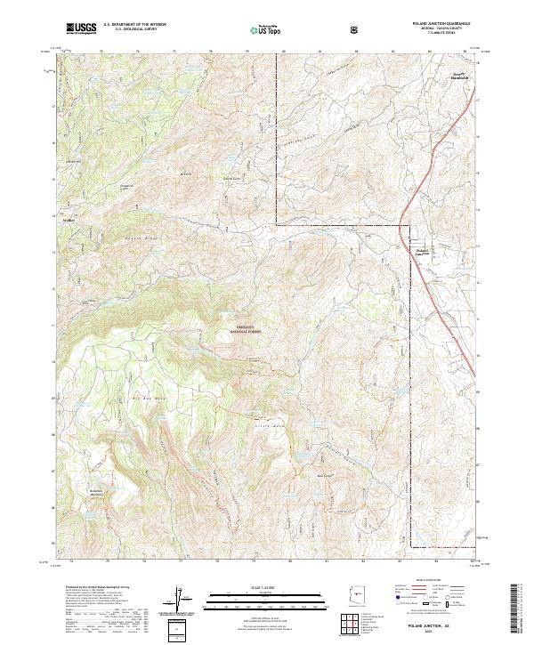 Poland Junction, AZ — USGS 7.5-minute topo (2021)