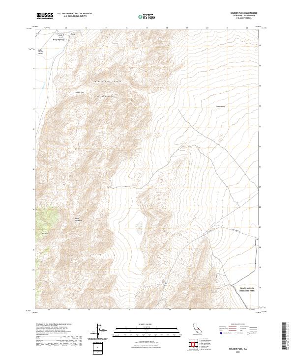 Soldier Pass, CA — USGS 7.5-minute topo (2021)