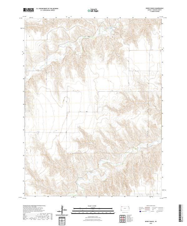 Dewey Ranch, KS — USGS 7.5-minute topo (2022)