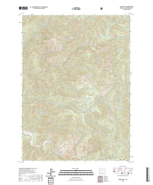 York Butte, OR — USGS 7.5-minute topo (2023)