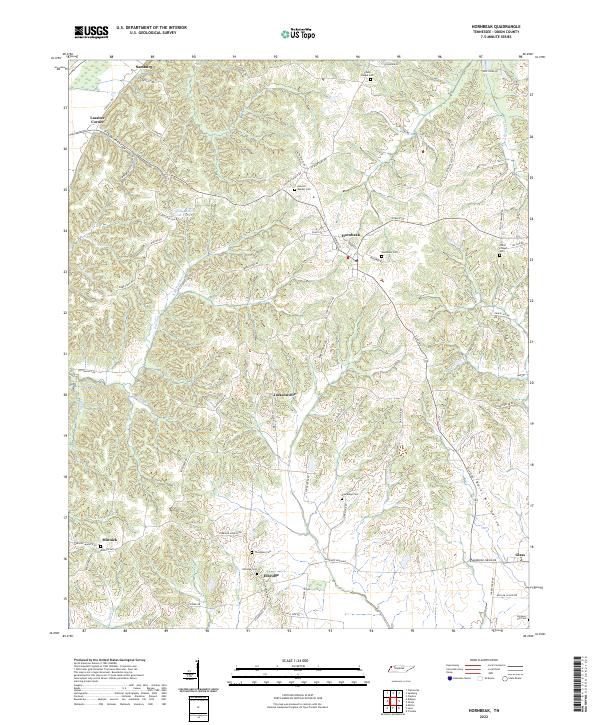 Hornbeak, TN — USGS 7.5-minute topo (2022)