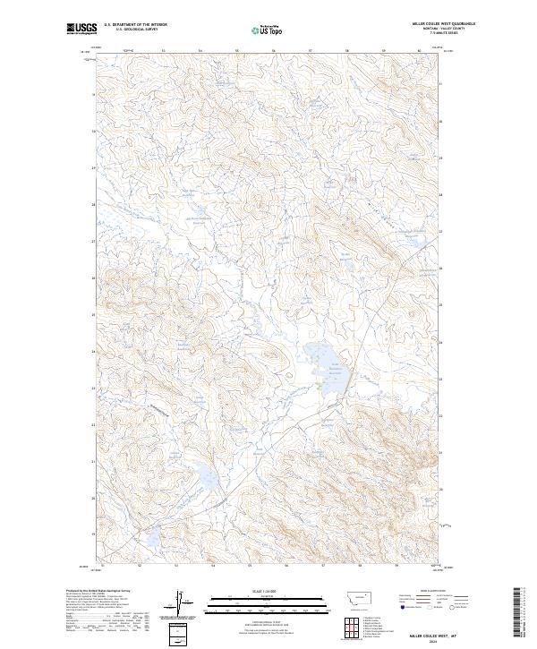 Miller Coulee West, MT — USGS 7.5-minute topo (2024)