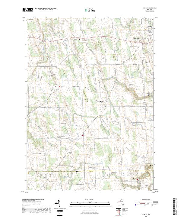 Stanley, NY — USGS 7.5-minute topo (2023)