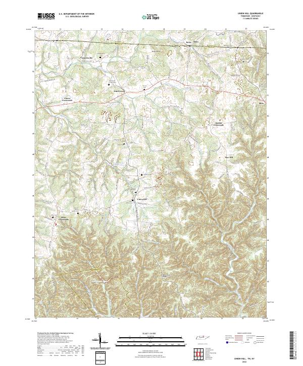 Union Hill, TN-KY — USGS 7.5-minute topo (2022)
