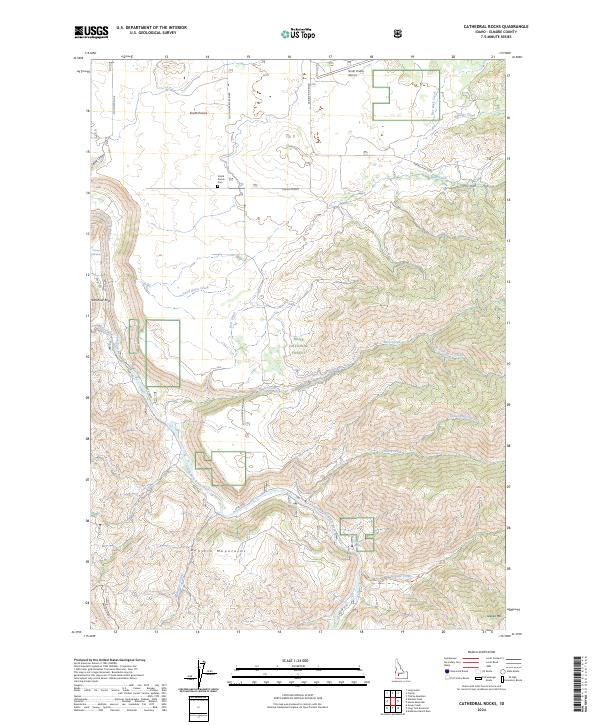Cathedral Rocks, ID — USGS 7.5-minute topo (2024)