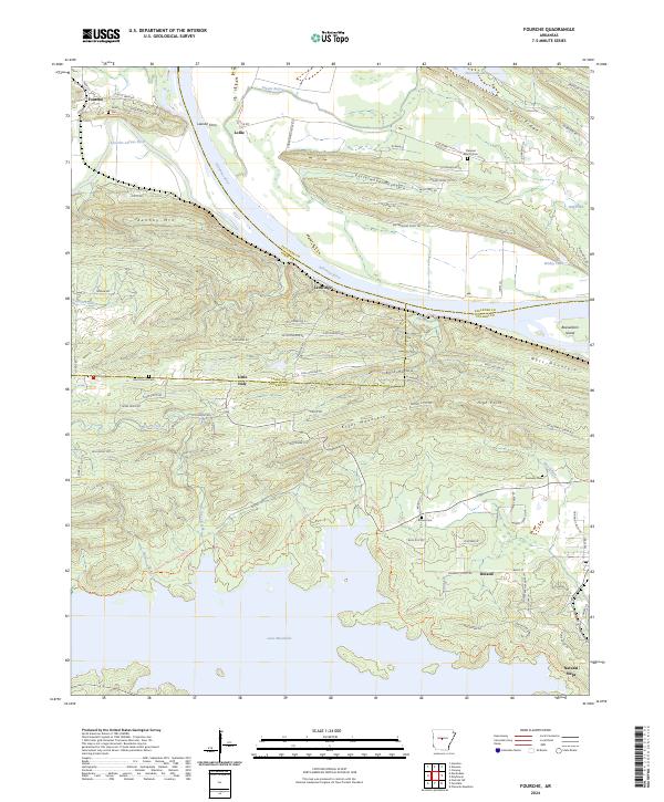Fourche, AR — USGS 7.5-minute topo (2024)