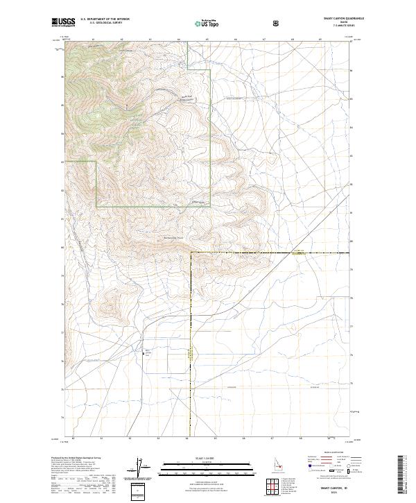 Snaky Canyon, ID — USGS 7.5-minute topo (2023)