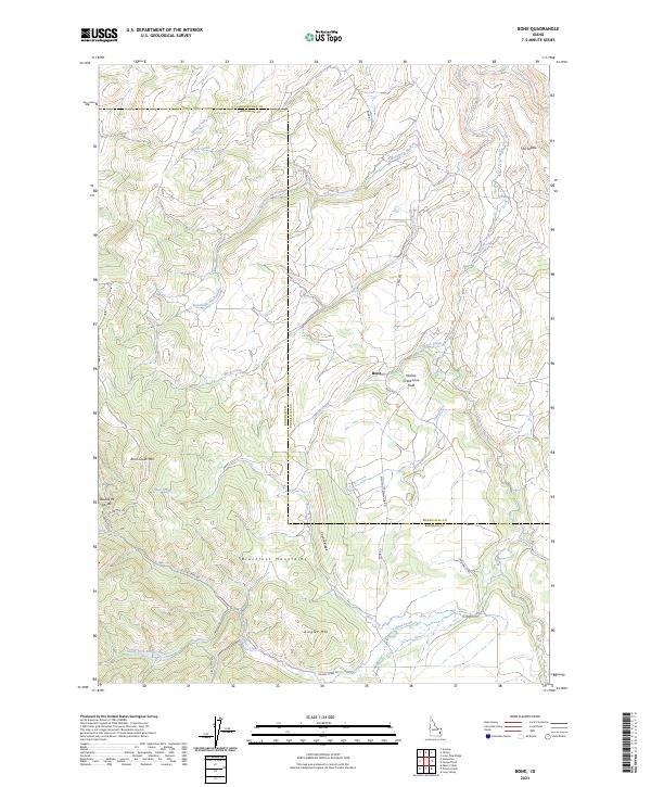 Bone, ID — USGS 7.5-minute topo (2023)