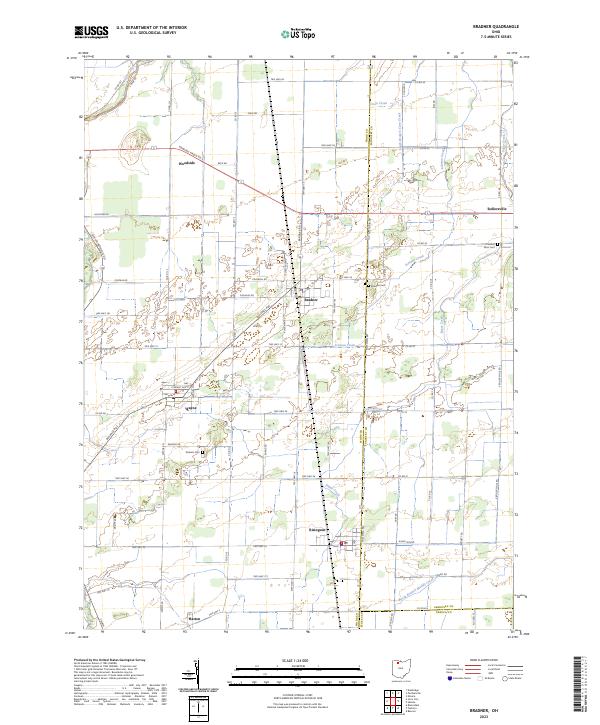 Bradner, OH — USGS 7.5-minute topo (2023)