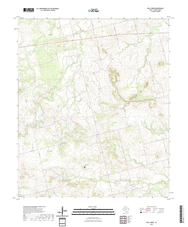 Bull Creek, TX — USGS 7.5-minute topo (2022)