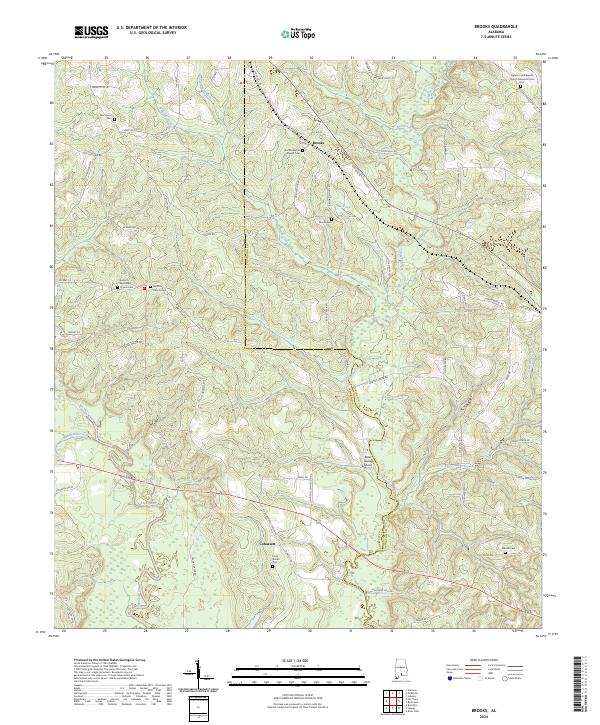 Brooks, AL — USGS 7.5-minute topo (2024)