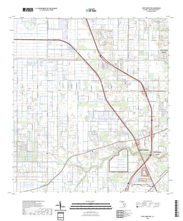 Fort Pierce NW, FL — USGS 7.5-minute topo (2024)