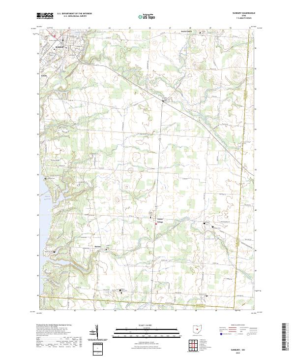 Sunbury, OH — USGS 7.5-minute topo (2023)