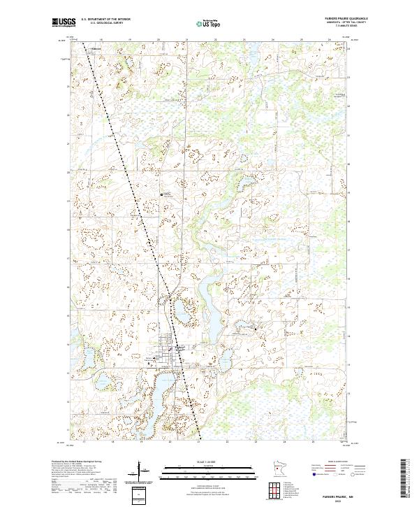 Parkers Prairie, MN — USGS 7.5-minute topo (2022)