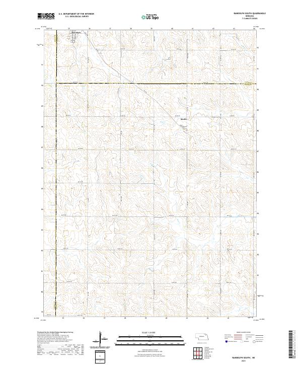 Randolph South, NE — USGS 7.5-minute topo (2021)