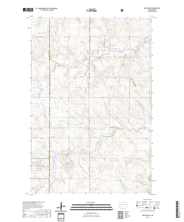 Belfield SW, ND — USGS 7.5-minute topo (2024)