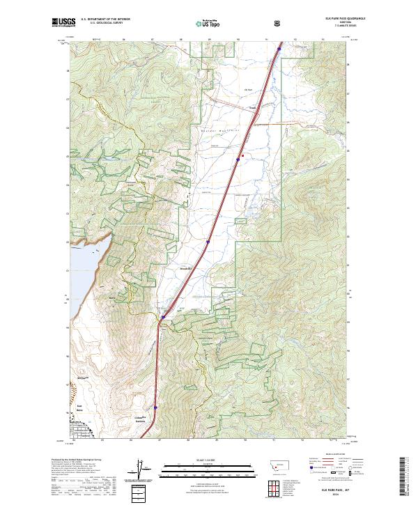 Elk Park Pass, MT — USGS 7.5-minute topo (2024)