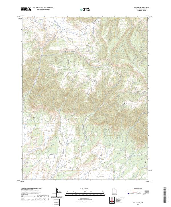 Pine Canyon, UT — USGS 7.5-minute topo (2023)