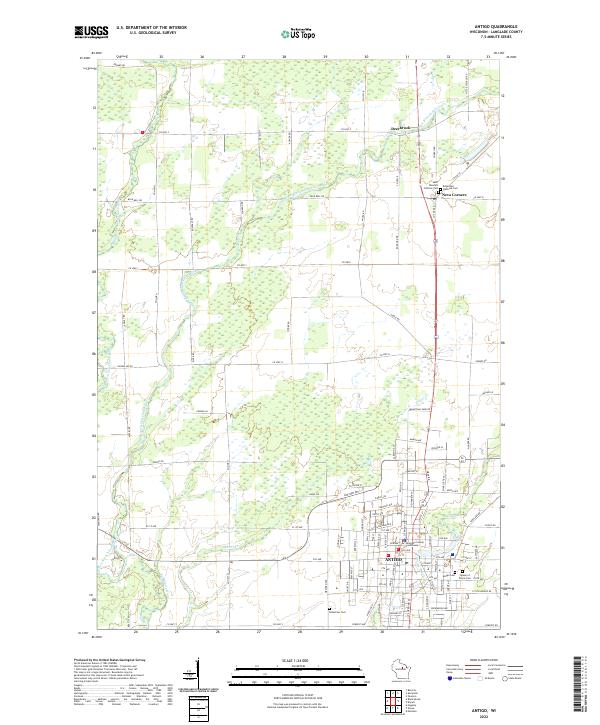 Antigo, WI — USGS 7.5-minute topo (2022)