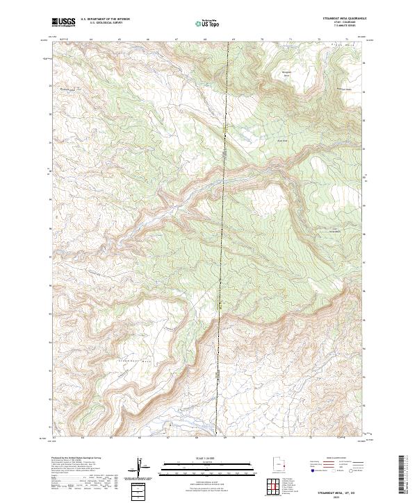 Steamboat Mesa, UT-CO — USGS 7.5-minute topo (2023)