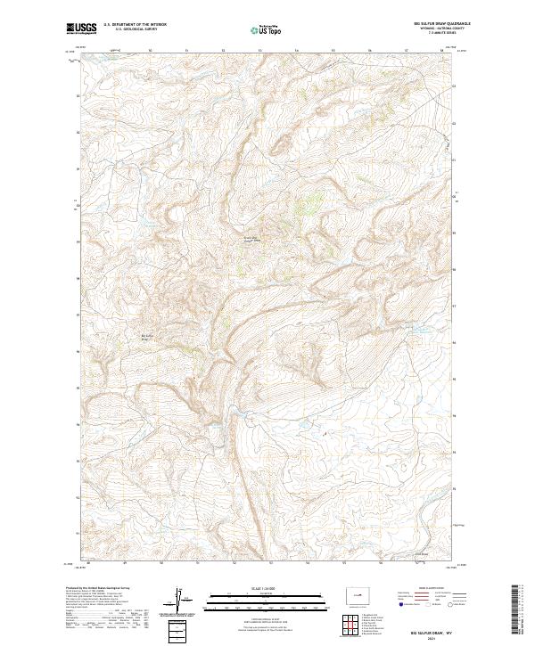 Big Sulfur Draw, WY — USGS 7.5-minute topo (2021)