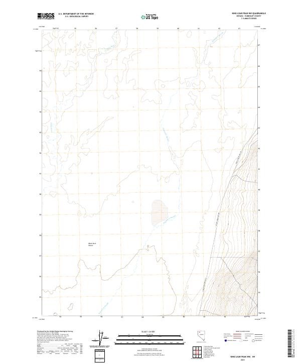 King Lear Peak NW, NV — USGS 7.5-minute topo (2021)