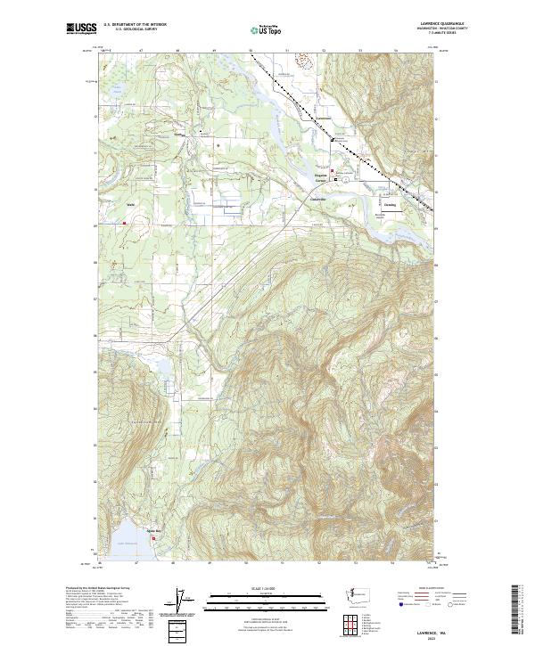 Lawrence, WA — USGS 7.5-minute topo (2023)