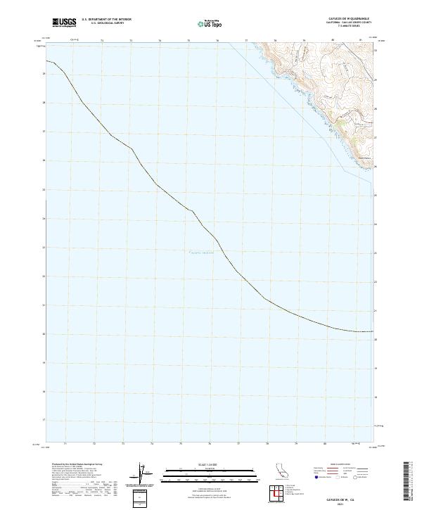 Cayucos OE W, CA — USGS 7.5-minute topo (2021)
