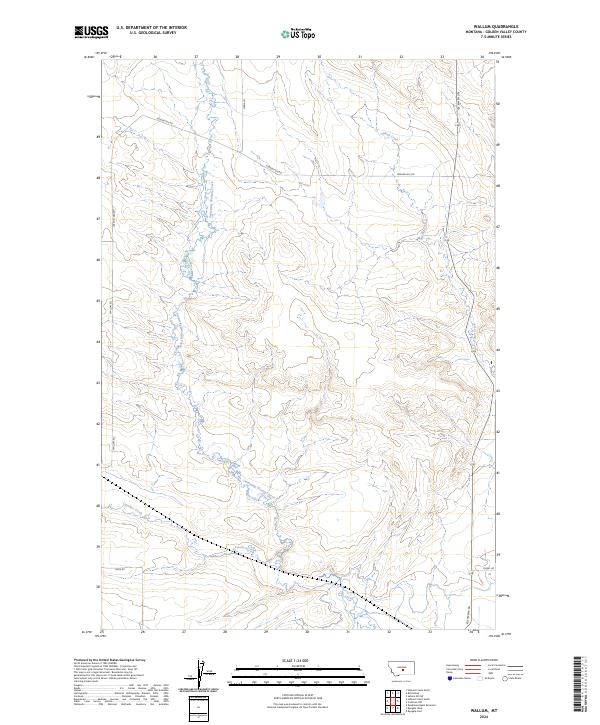 Wallum, MT — USGS 7.5-minute topo (2024)