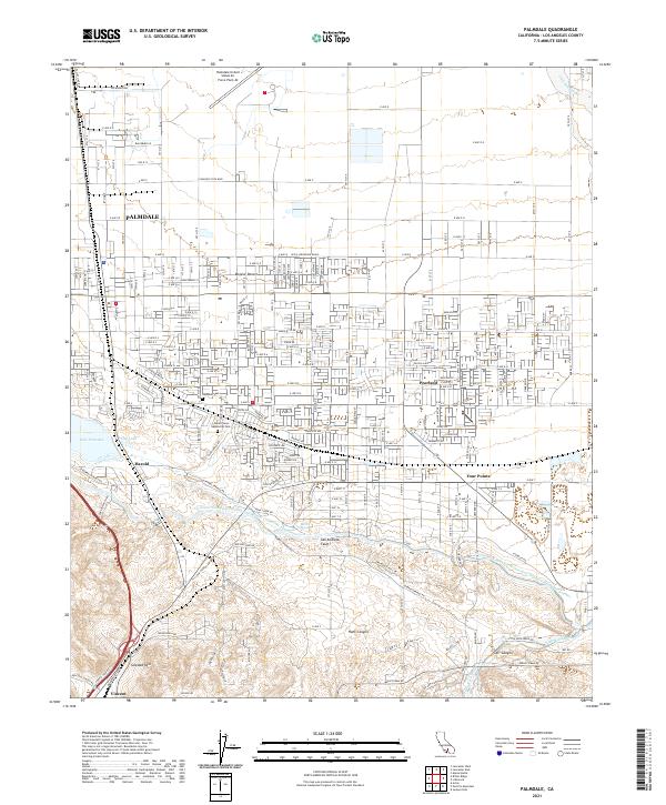 Palmdale, CA — USGS 7.5-minute topo (2021)