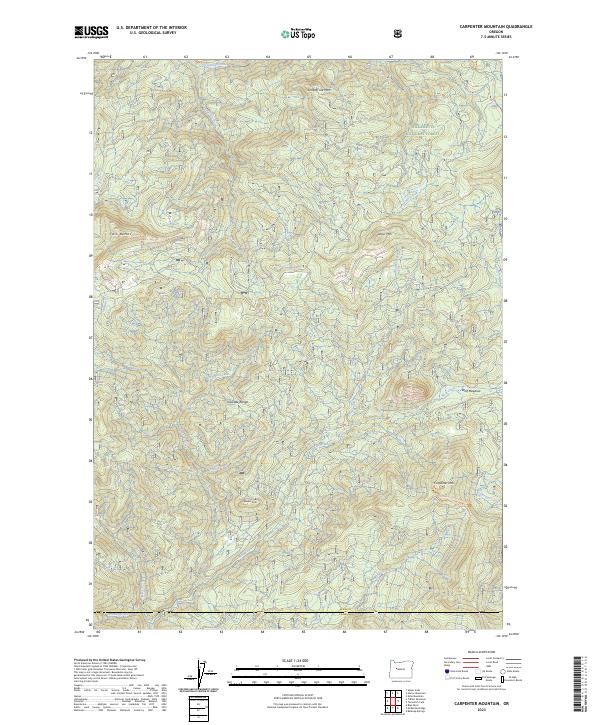 Carpenter Mountain, OR — USGS 7.5-minute topo (2023)