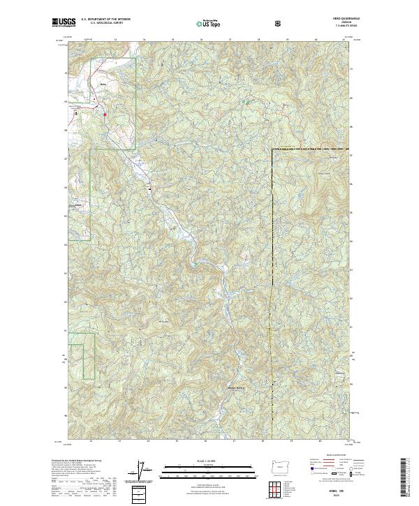 Hebo, OR — USGS 7.5-minute topo (2023)