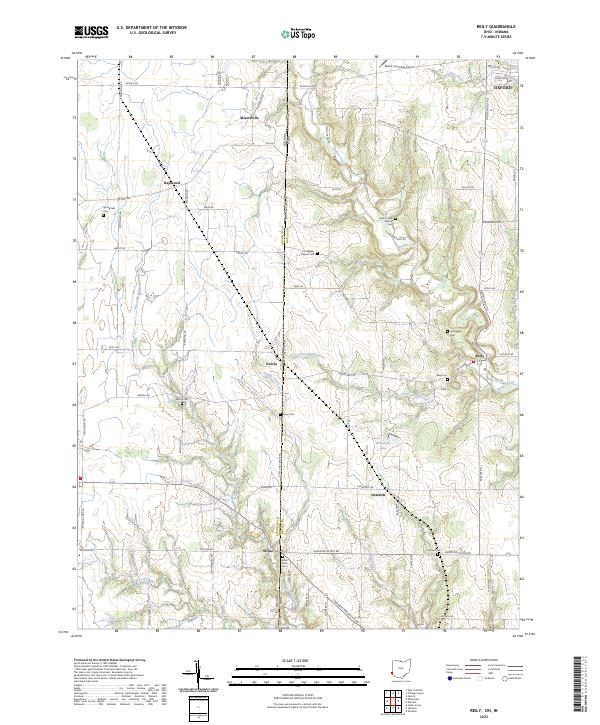 Reily, OH-IN — USGS 7.5-minute topo (2023)