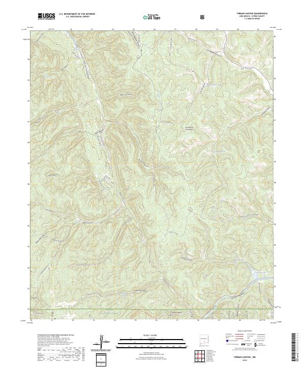 Firman Canyon, NM — USGS 7.5-minute topo (2023)