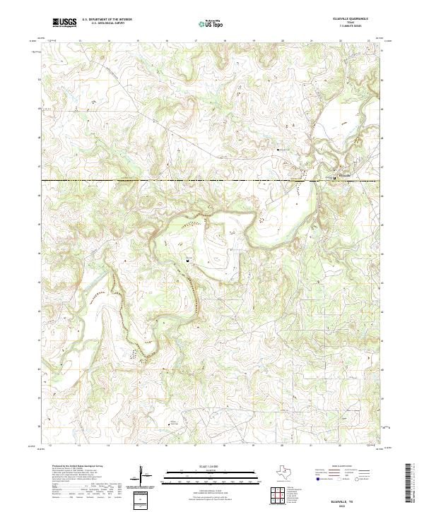 Eliasville, TX — USGS 7.5-minute topo (2022)