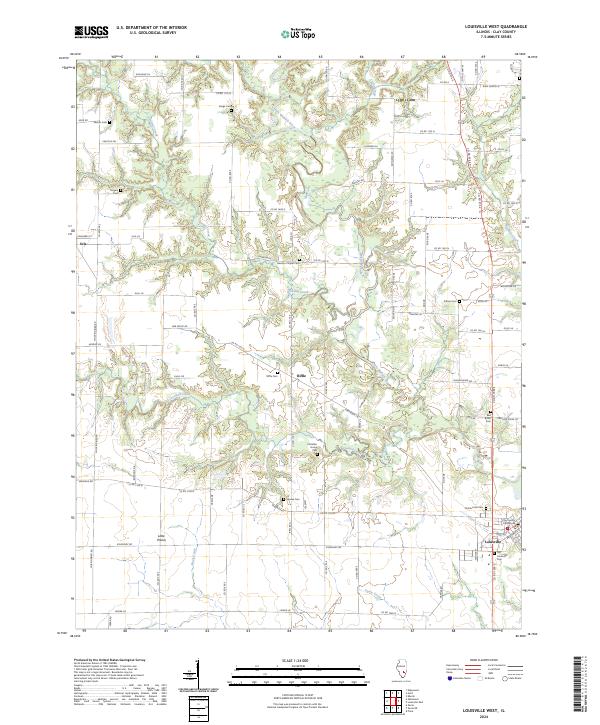 Louisville West, IL — USGS 7.5-minute topo (2024)