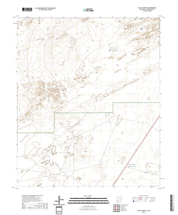 Lake Lucero NE, NM — USGS 7.5-minute topo (2023)