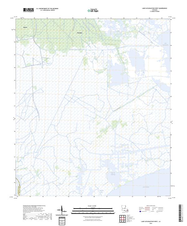 Lake Cataouatche West, LA — USGS 7.5-minute topo (2024)