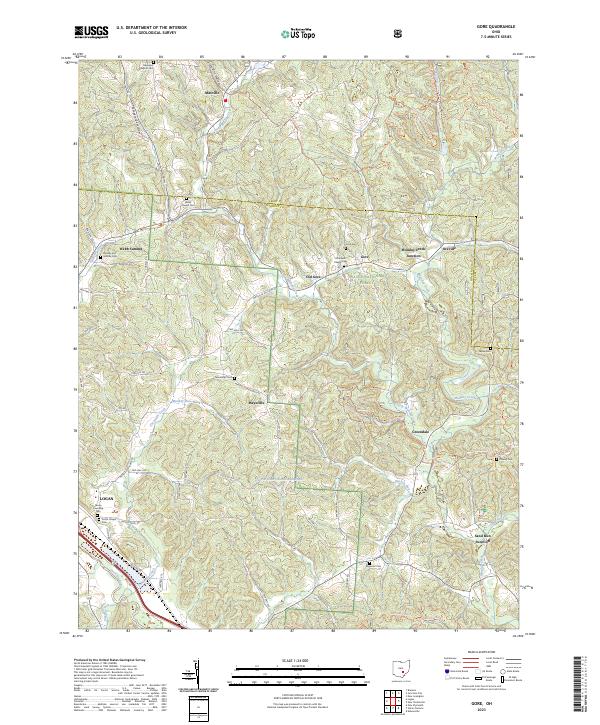 Gore, OH — USGS 7.5-minute topo (2023)