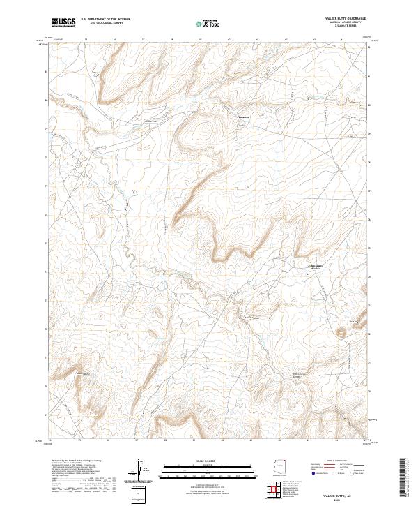 Walker Butte, AZ — USGS 7.5-minute topo (2021)