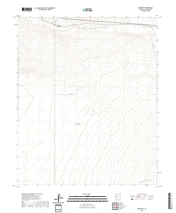 Bouse NW, AZ — USGS 7.5-minute topo (2021)