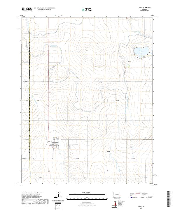 Wiley, CO — USGS 7.5-minute topo (2022)