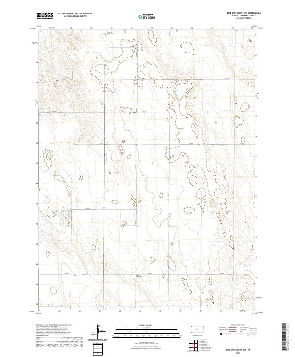 Bird City South NW, KS — USGS 7.5-minute topo (2022)