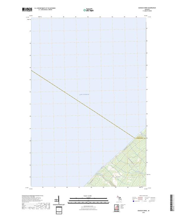 Muggun Creek, MI — USGS 7.5-minute topo (2023)