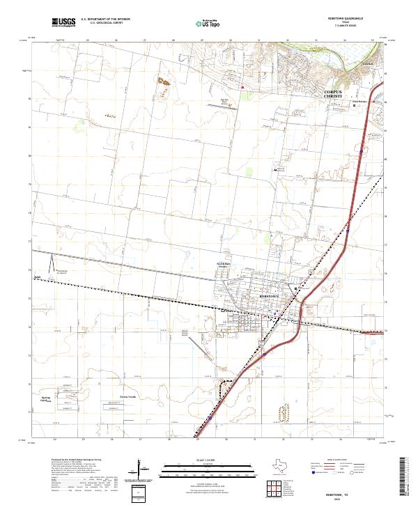Robstown, TX — USGS 7.5-minute topo (2022)