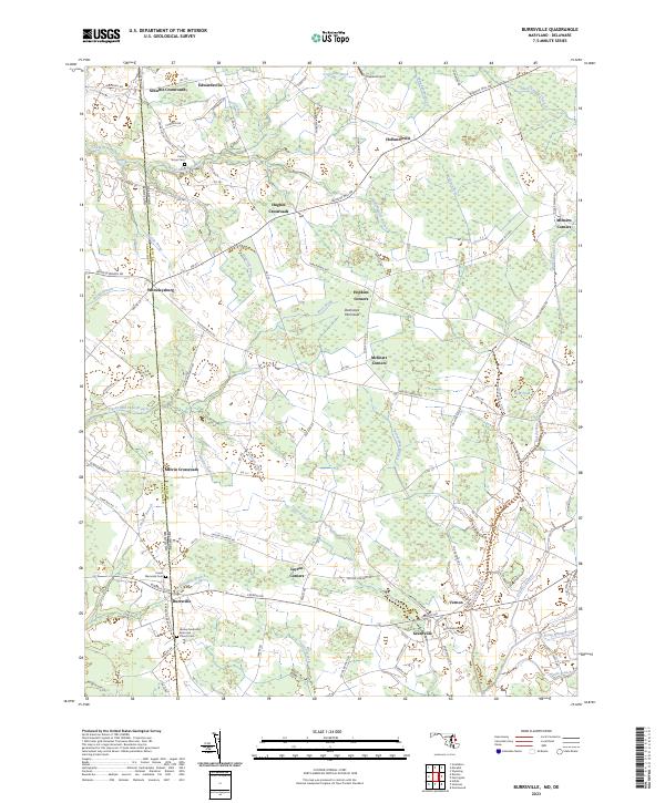 Burrsville, MD-DE — USGS 7.5-minute topo (2023)