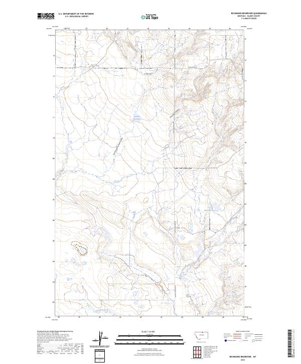 Richmond Reservoir, MT — USGS 7.5-minute topo (2024)