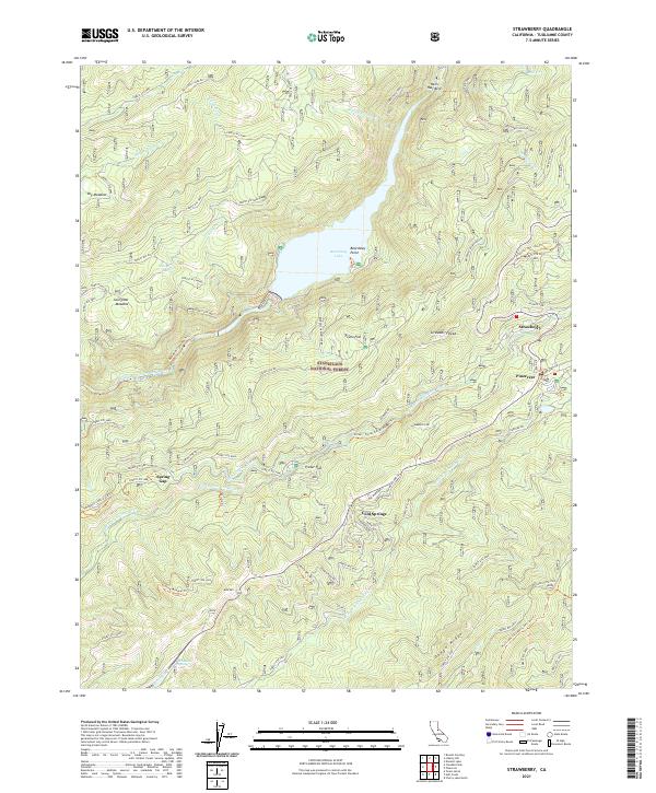 Strawberry, CA — USGS 7.5-minute topo (2021)