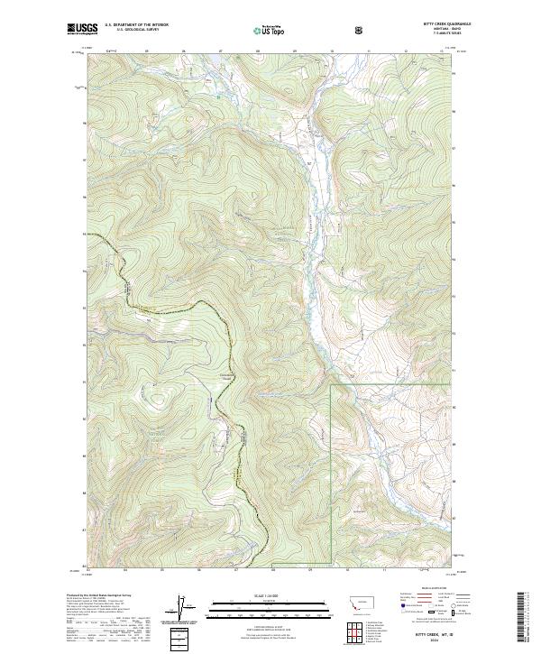 Kitty Creek, MT-ID — USGS 7.5-minute topo (2024)