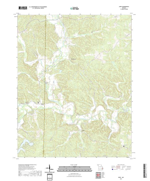 Gipsy, MO — USGS 7.5-minute topo (2021)